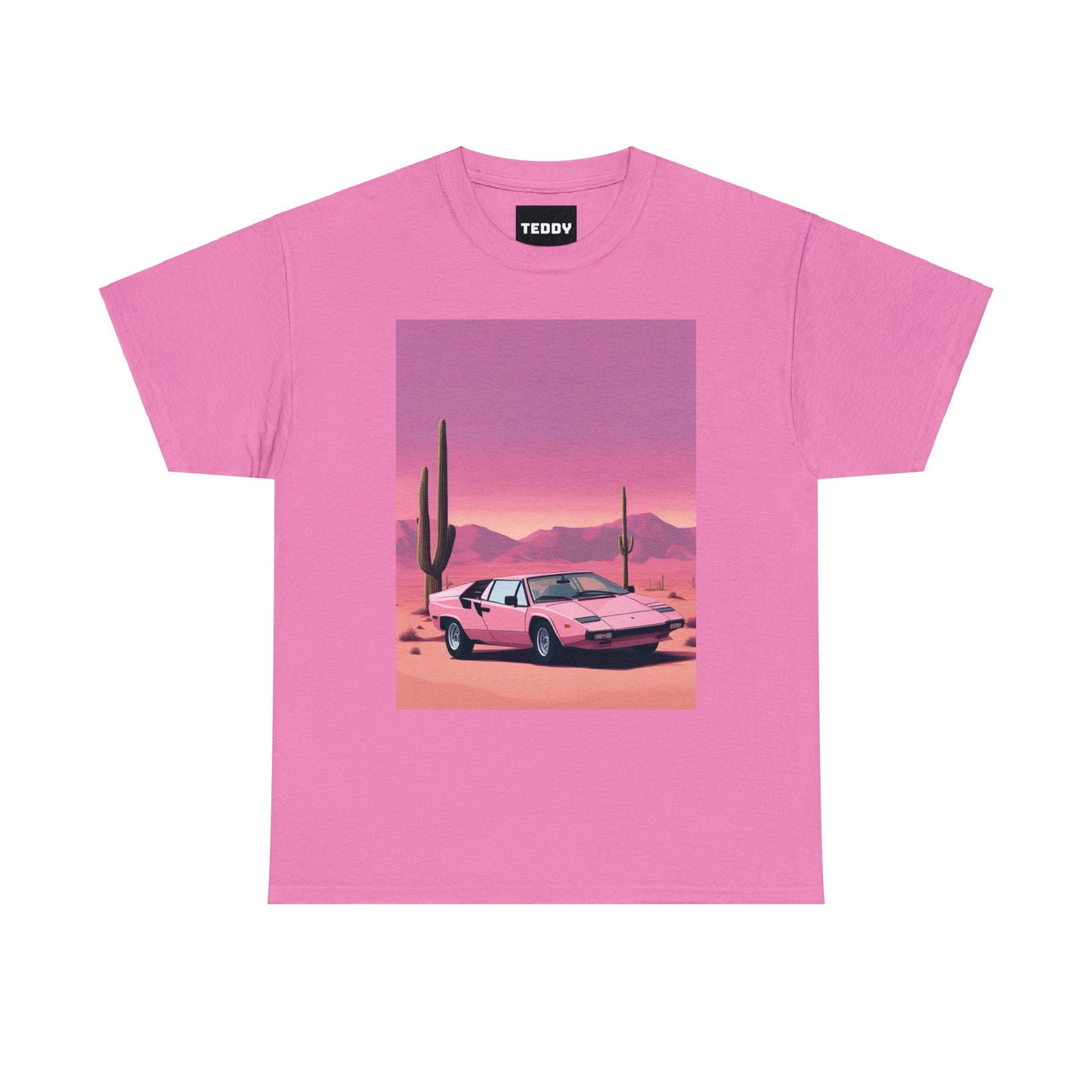 Unisex Heavy Cotton Tee: Cactus Sunset [TEDDY]