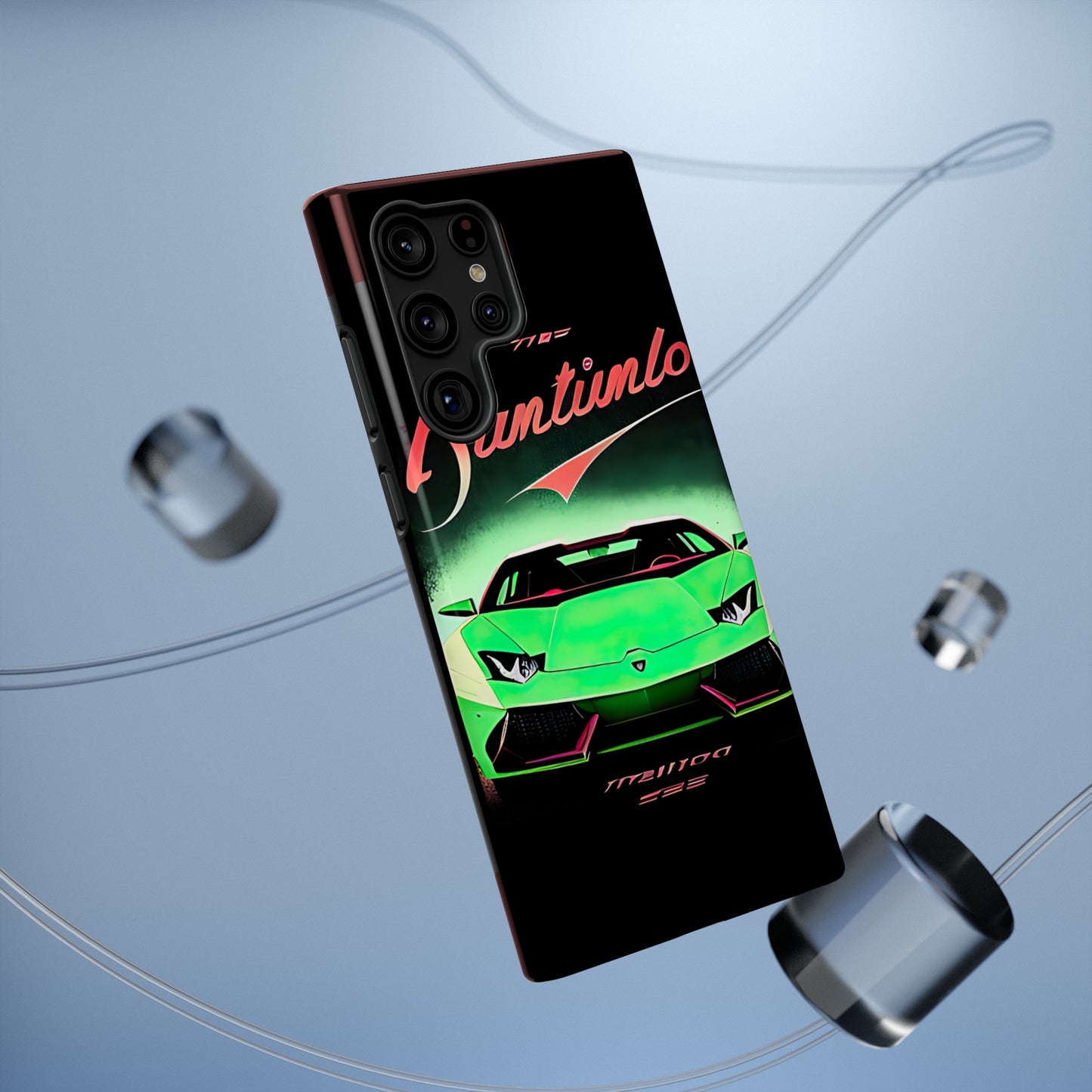 Impact-Resistant Phone Case with Green Lambo [TEDDY]