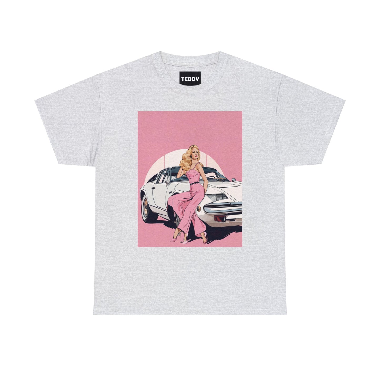 Unisex Heavy Cotton Tee: Pink Barbie Arch [TEDDY]