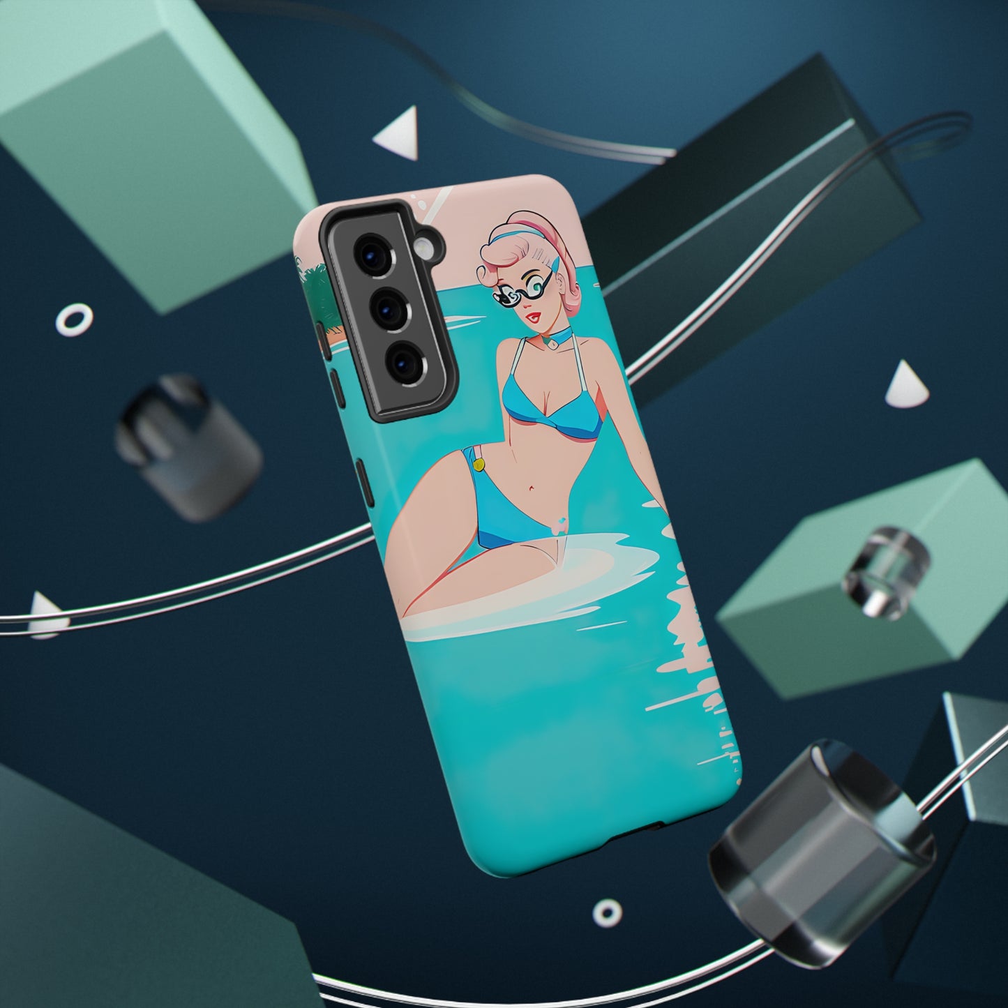 Impact-Resistant Phone Case with Shoreside Pin-Up [TEDDY]