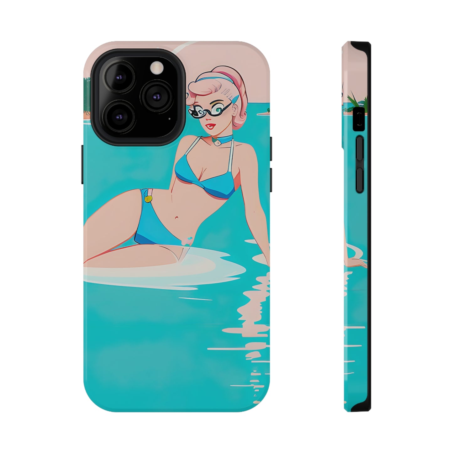 Impact-Resistant Phone Case with Shoreside Pin-Up [TEDDY]