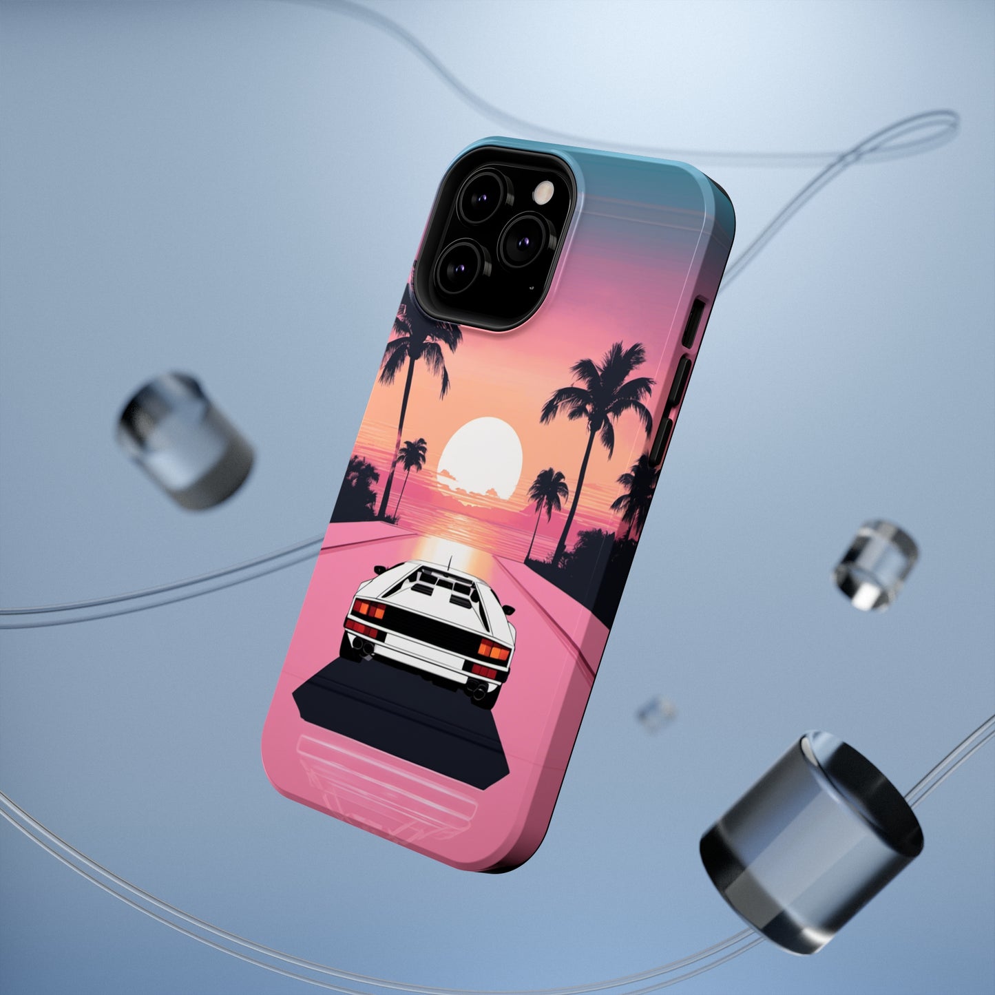 Impact-Resistant Phone Case with White Lambo [TEDDY]