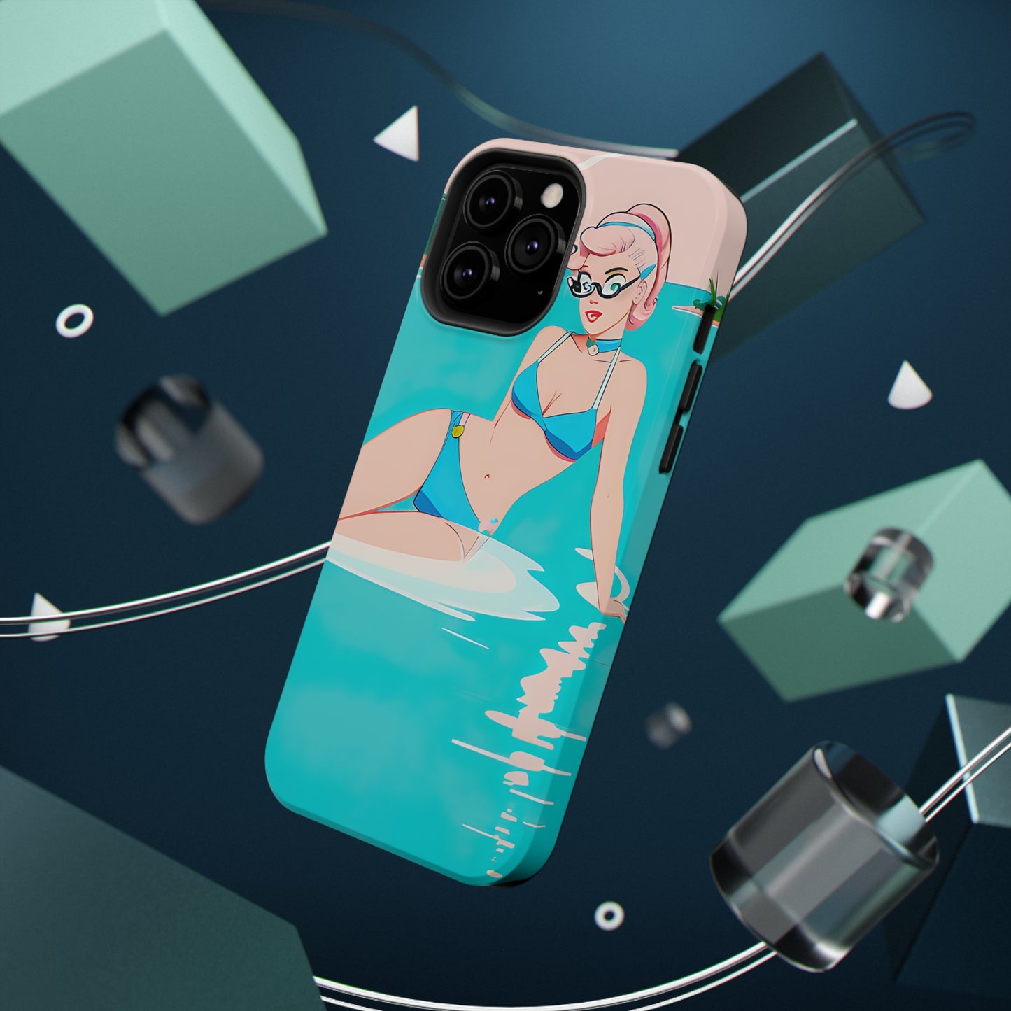 Impact-Resistant Phone Case with Shoreside Pin-Up [TEDDY]