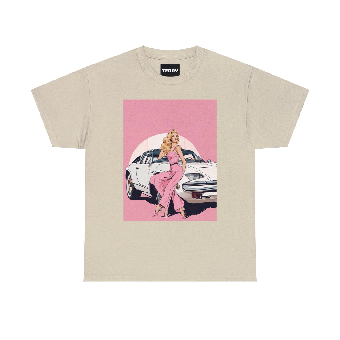 Unisex Heavy Cotton Tee: Pink Barbie Arch [TEDDY]