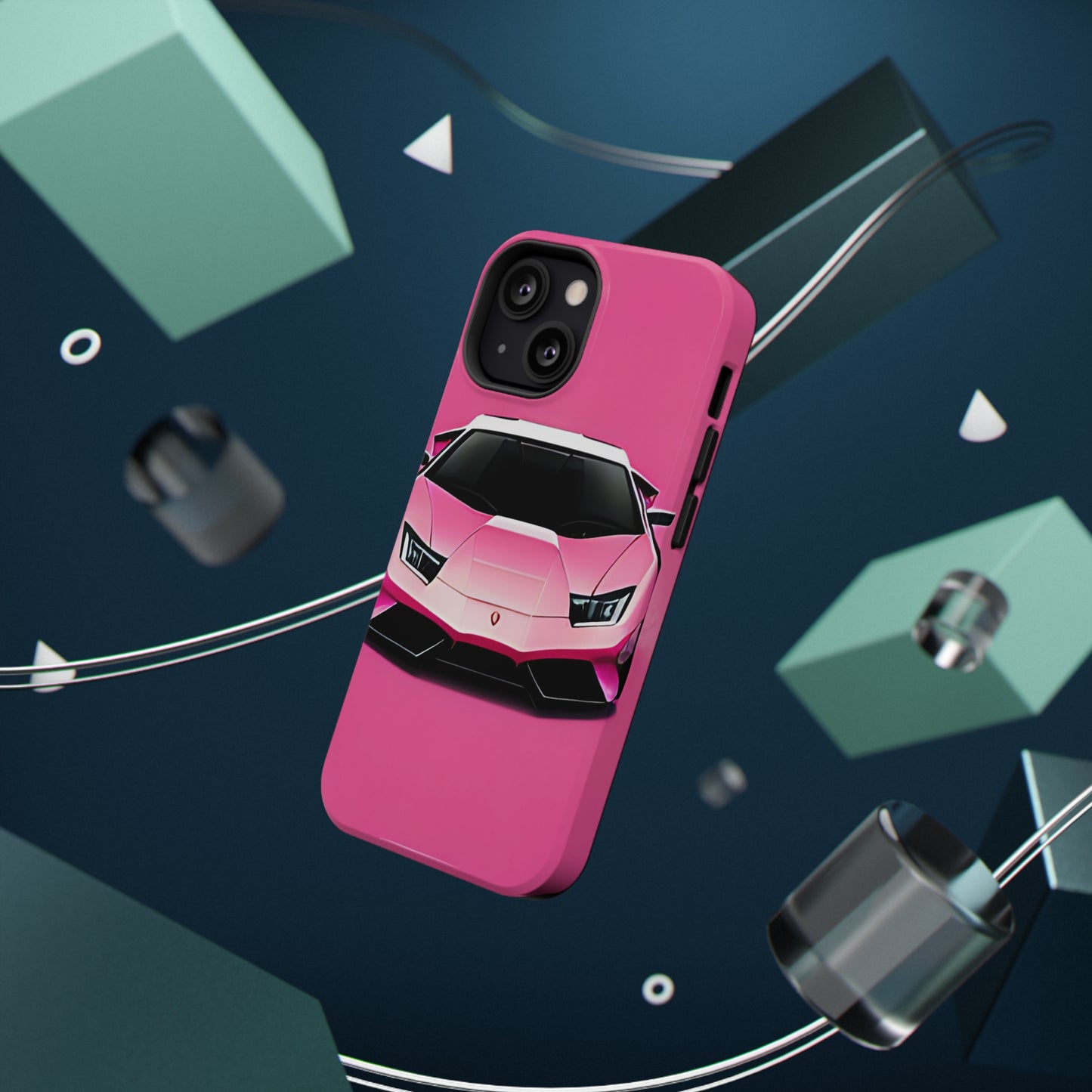 Impact-Resistant Phone Case with Pink Lambo [TEDDY]