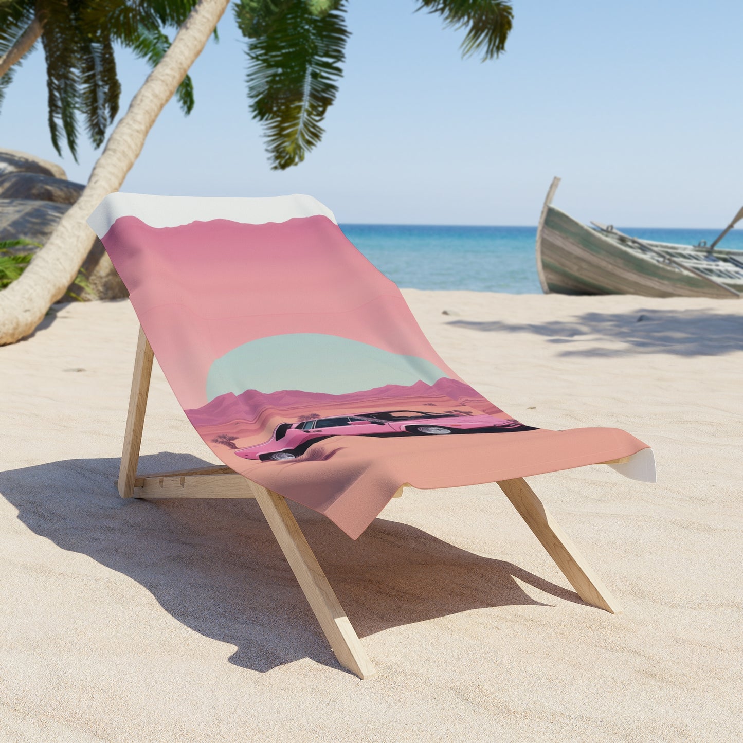 Beach Towel with Retro Print: Arch Desert [TEDDY]