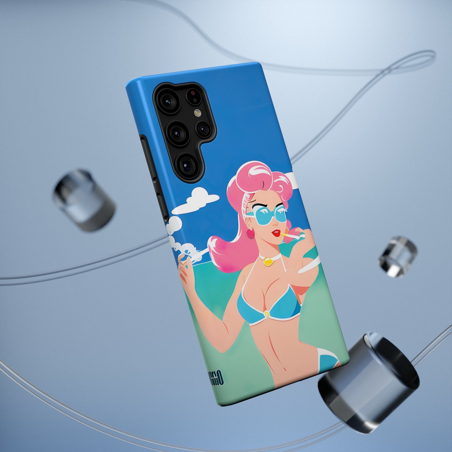 Impact-Resistant Phone Case with Art Deco Pin-Up [TEDDY]