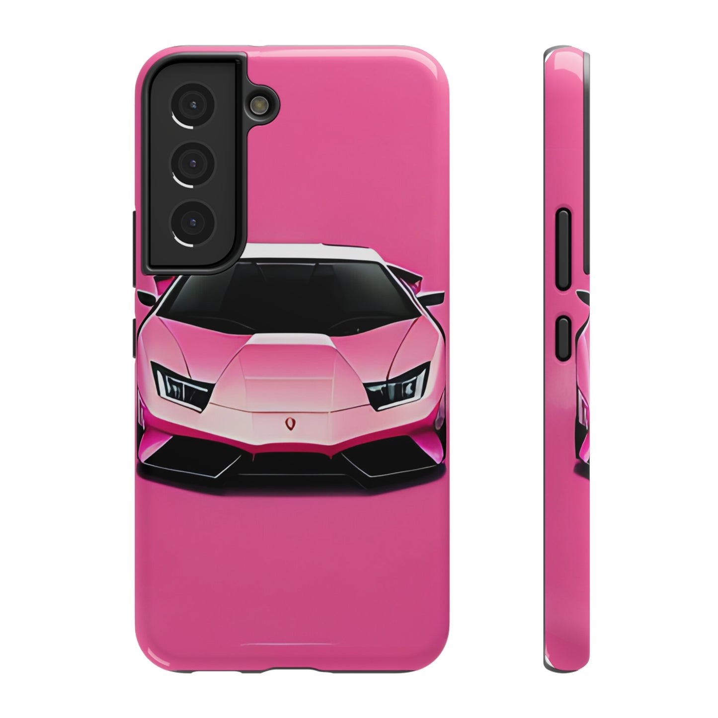 Impact-Resistant Phone Case with Pink Lambo [TEDDY]