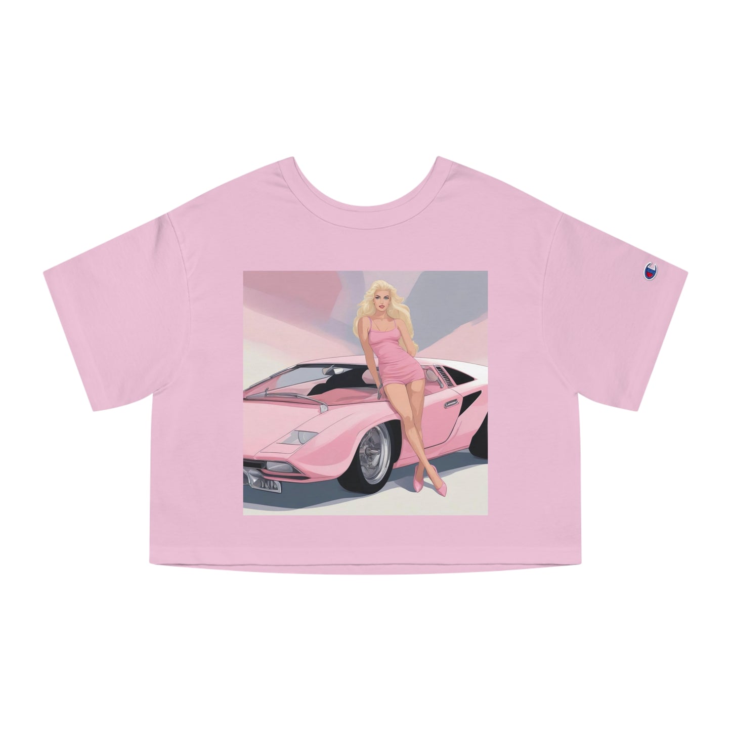 Champion Women's Heritage Cropped T-Shirt Barbie Painting TEDDY