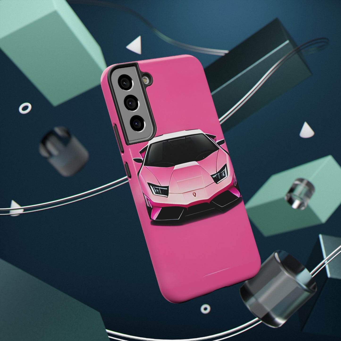 Impact-Resistant Phone Case with Pink Lambo [TEDDY]