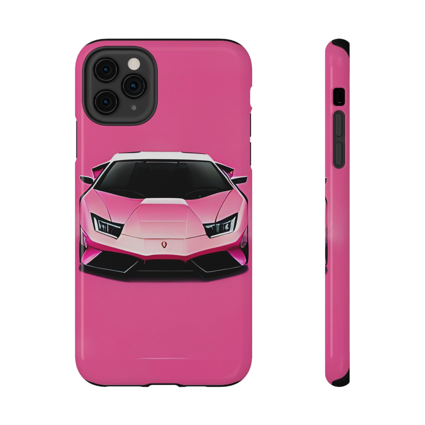 Impact-Resistant Phone Case with Pink Lambo [TEDDY]