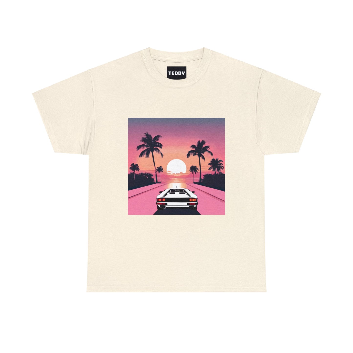 Unisex Heavy Cotton Tee: White Lambo [TEDDY]