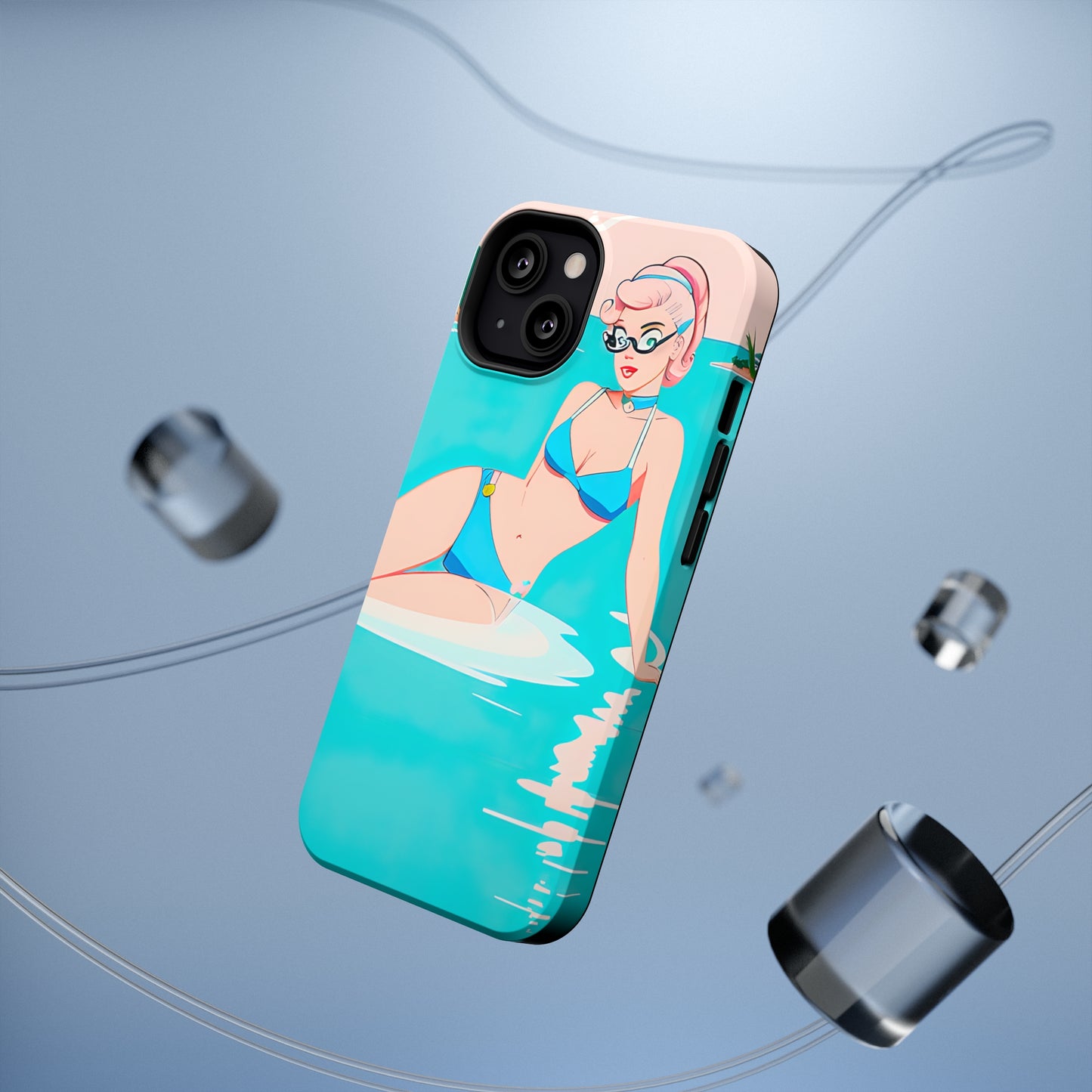 Impact-Resistant Phone Case with Shoreside Pin-Up [TEDDY]