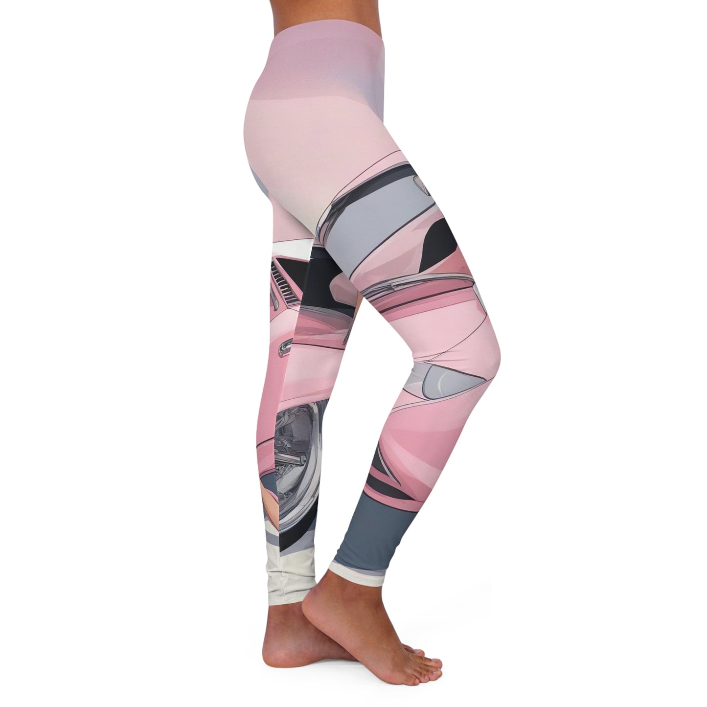 Spandex Leggings with Retro Print: Barbie Illustration [TEDDY]