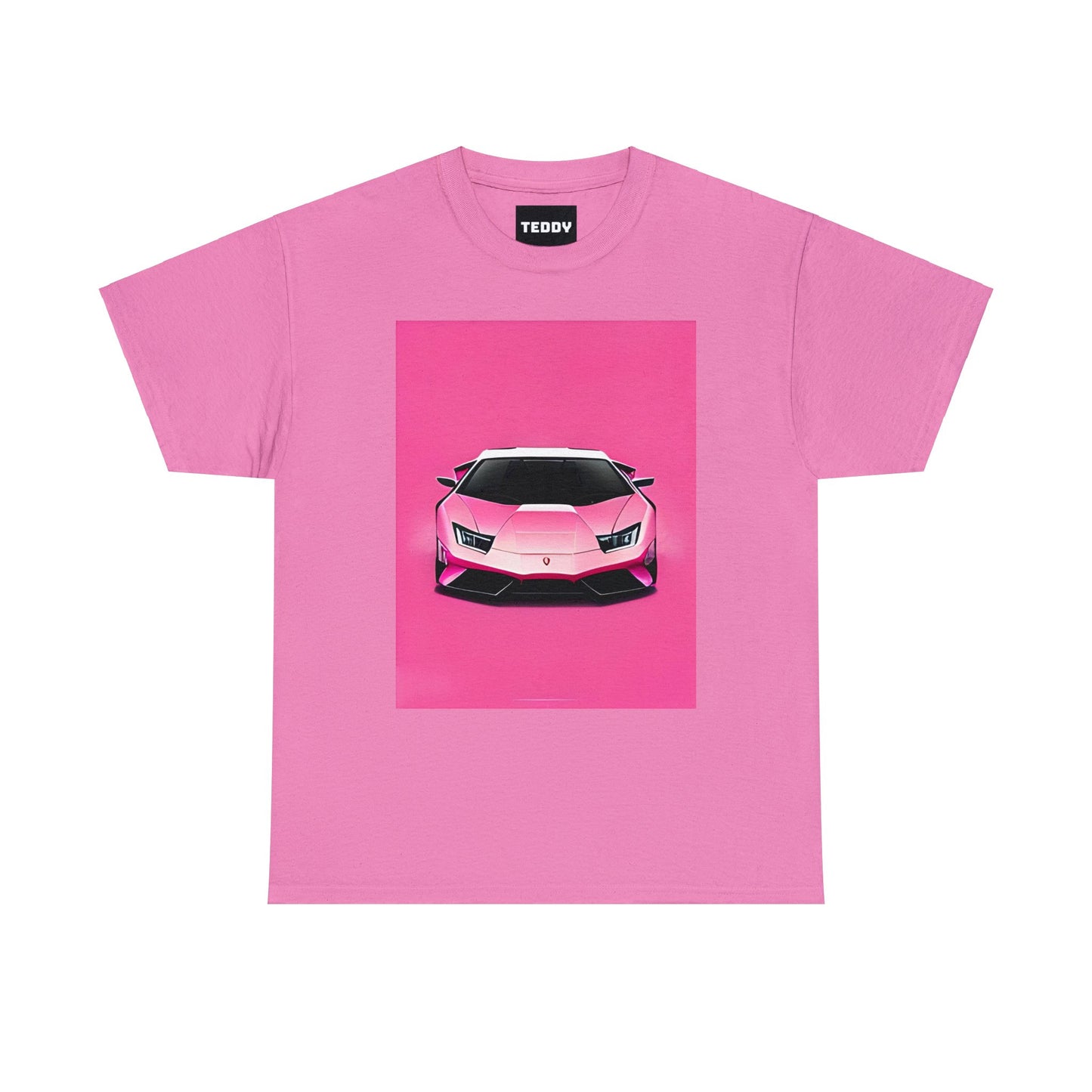 Unisex Heavy Cotton Tee: Pink Lambo [TEDDY]