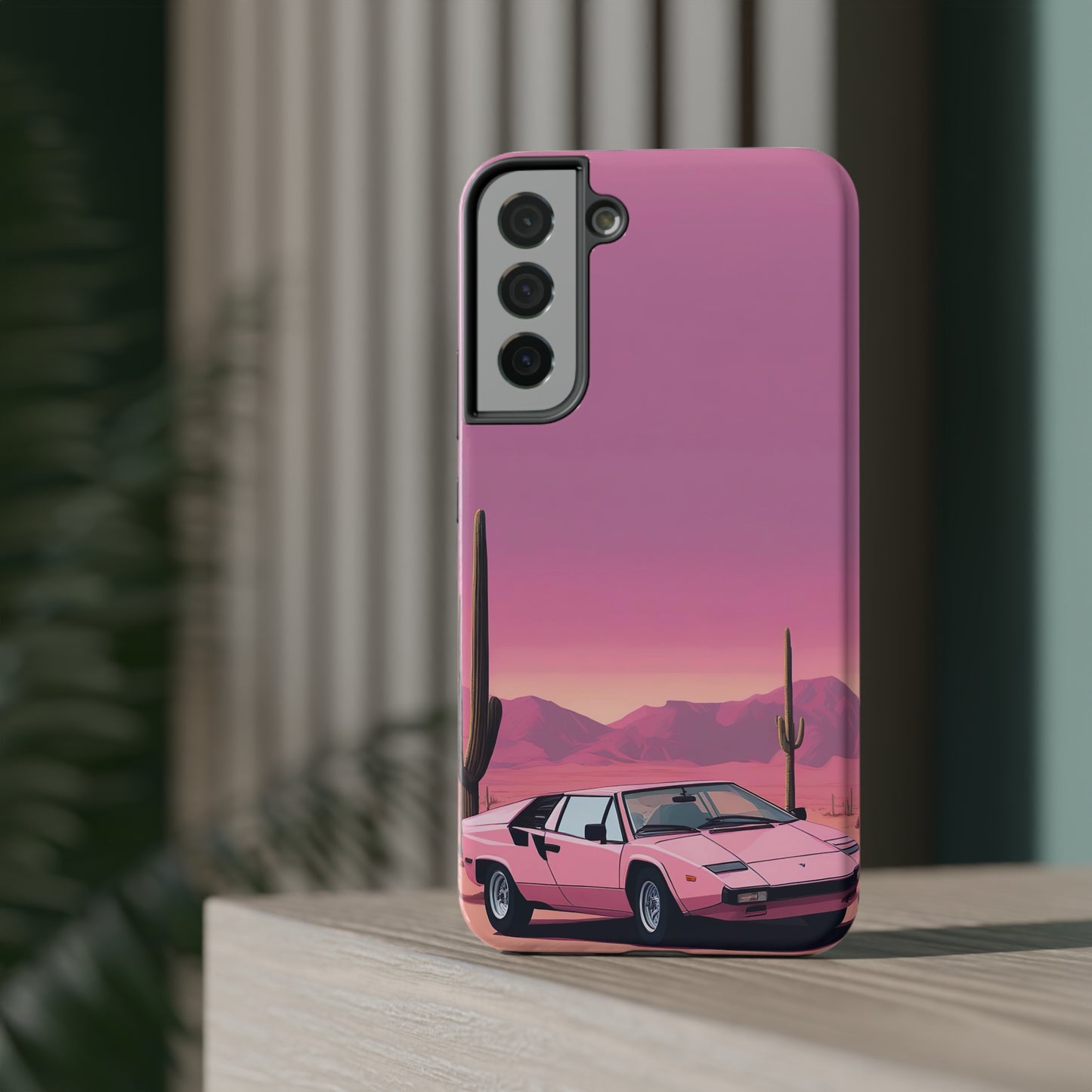 Impact-Resistant Phone Case with Cactus Sunset [TEDDY]