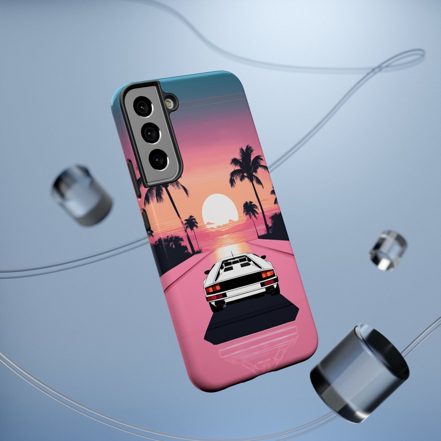 Impact-Resistant Phone Case with White Lambo [TEDDY]