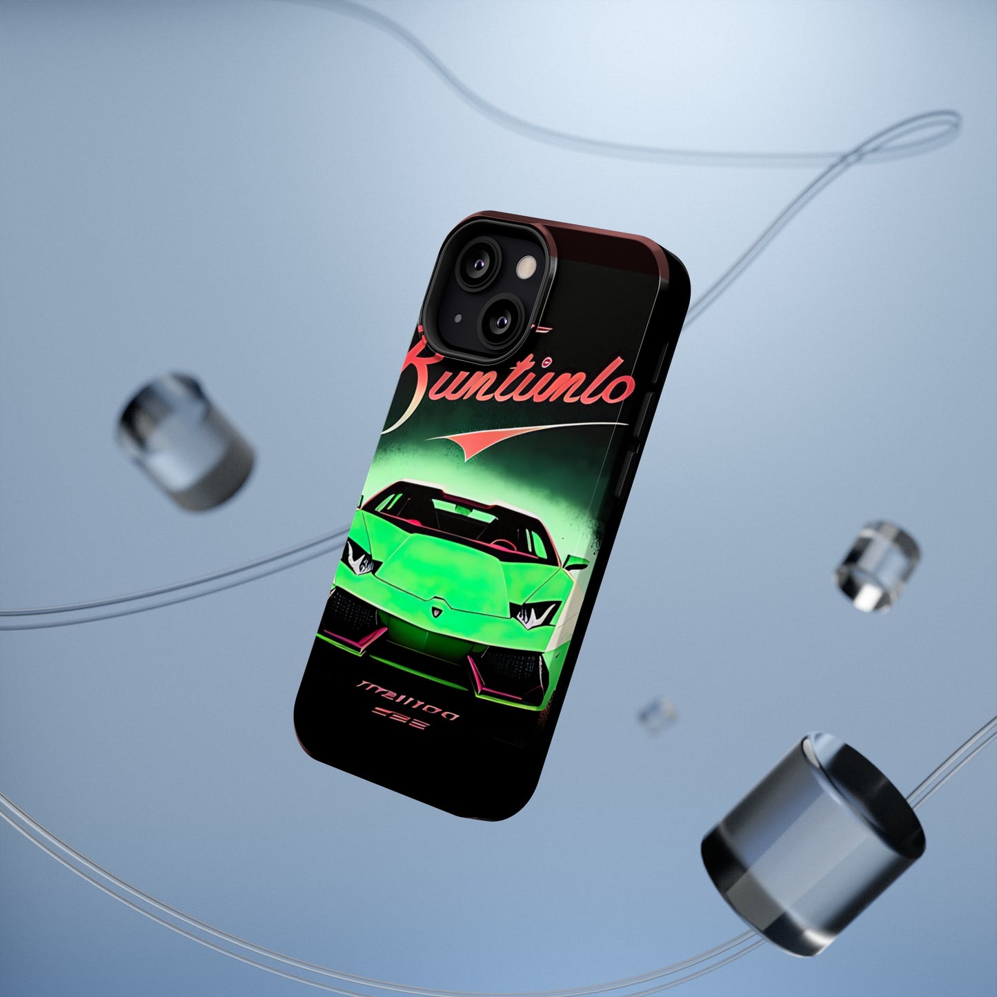 Impact-Resistant Phone Case with Green Lambo [TEDDY]