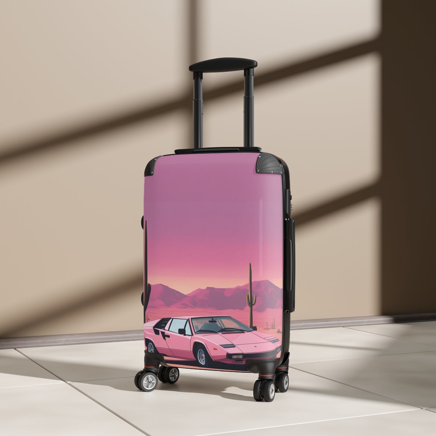 Suitcase with Retro Print: 
Cactus Sunset [TEDDY]