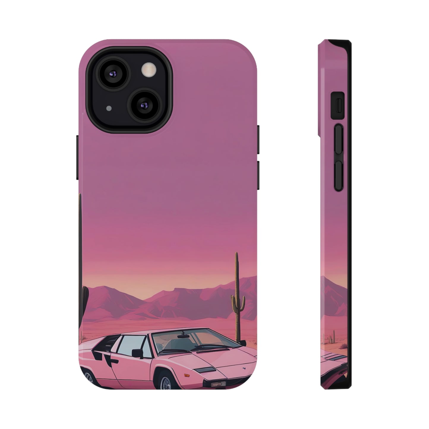 Impact-Resistant Phone Case with Cactus Sunset [TEDDY]