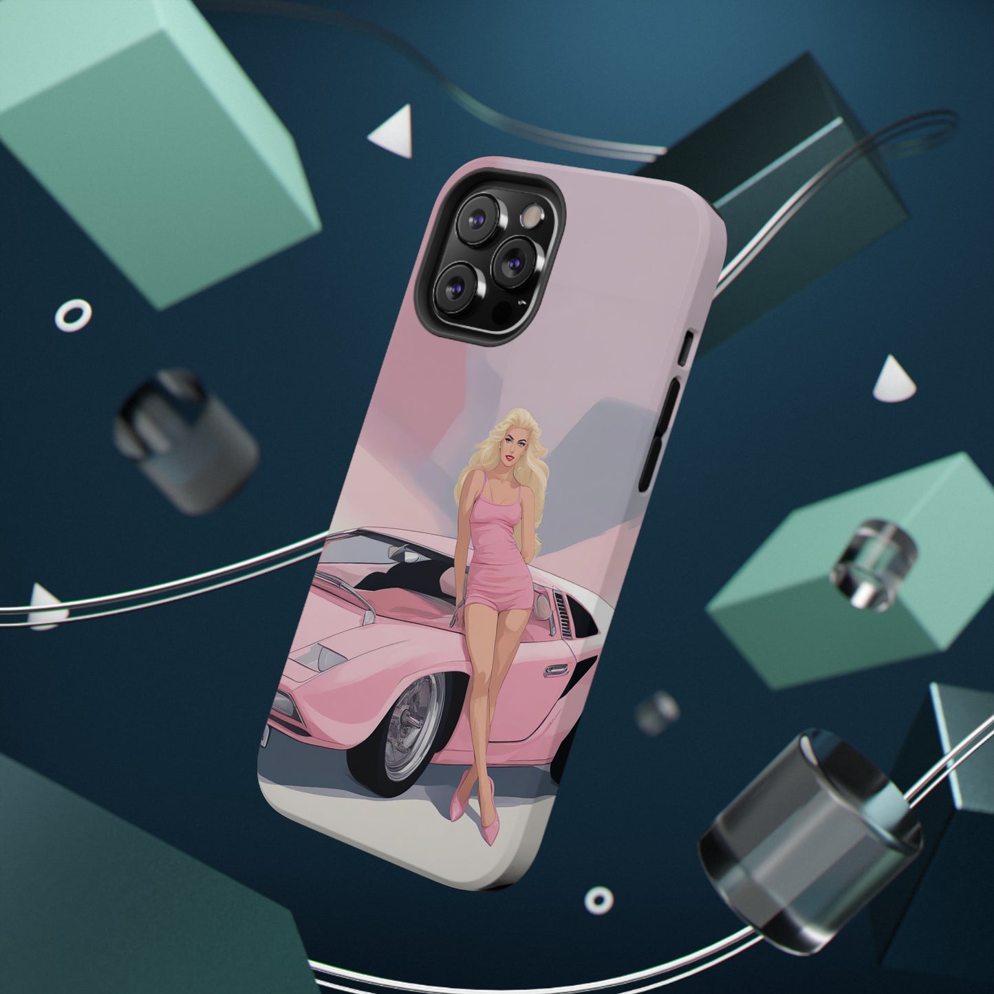 Impact-Resistant Phone Case with Barbie Illustration [TEDDY]