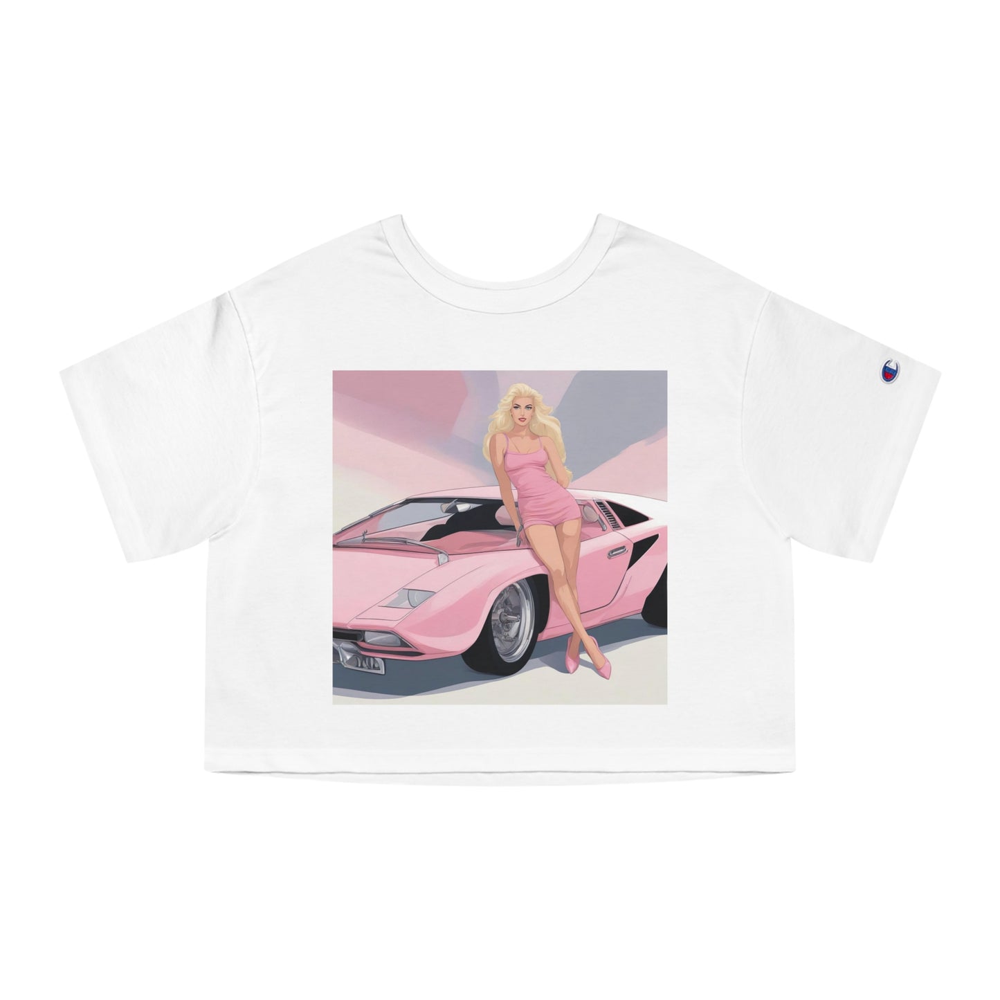 Champion Women's Heritage Cropped T-Shirt Barbie Painting TEDDY