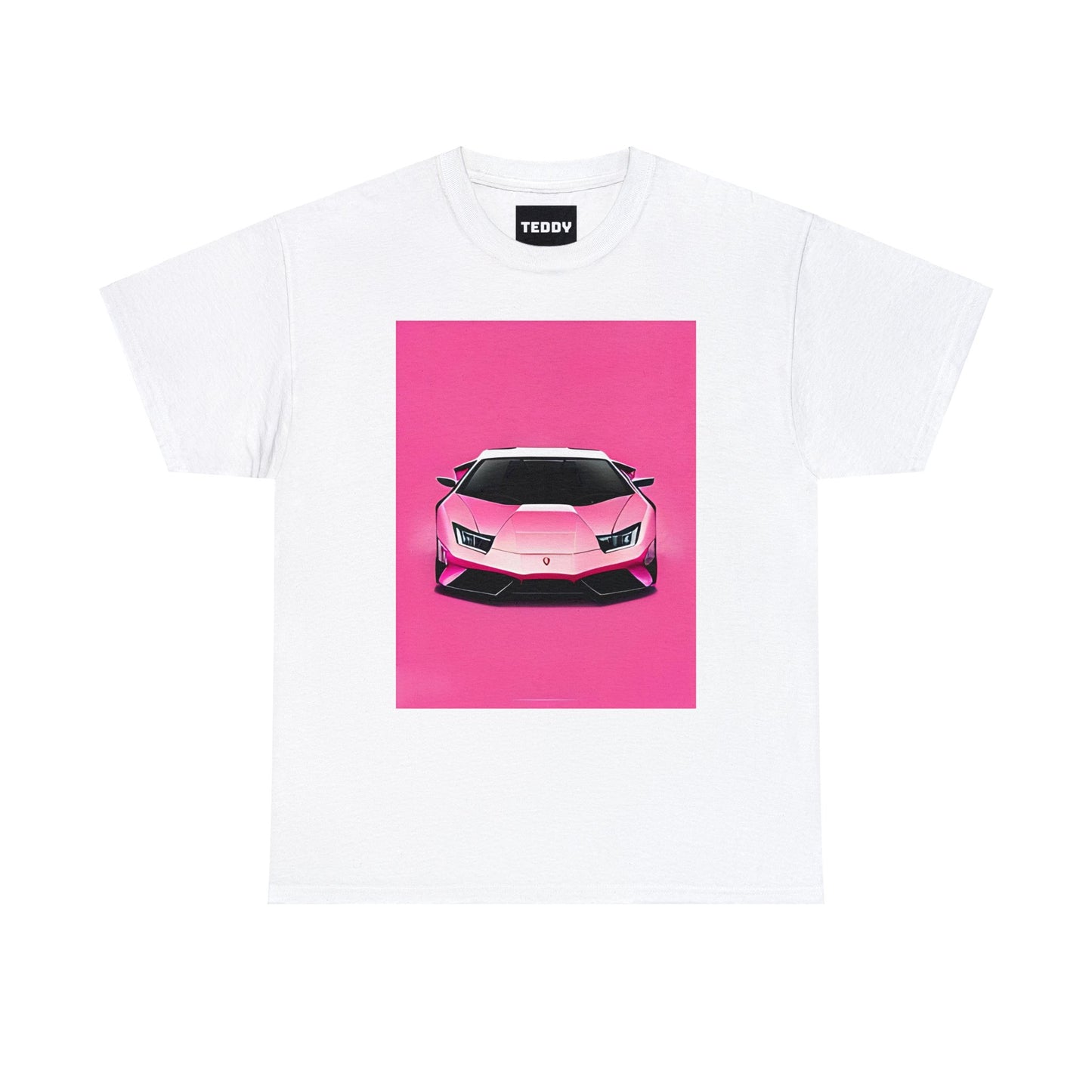 Unisex Heavy Cotton Tee: Pink Lambo [TEDDY]