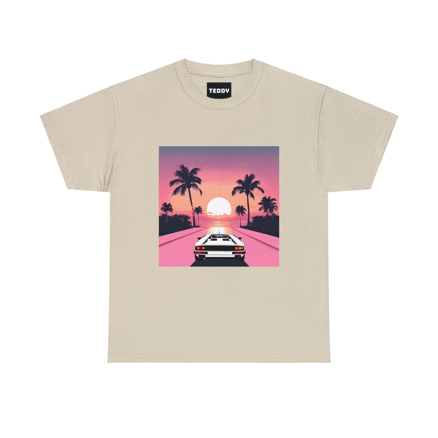 Unisex Heavy Cotton Tee: White Lambo [TEDDY]