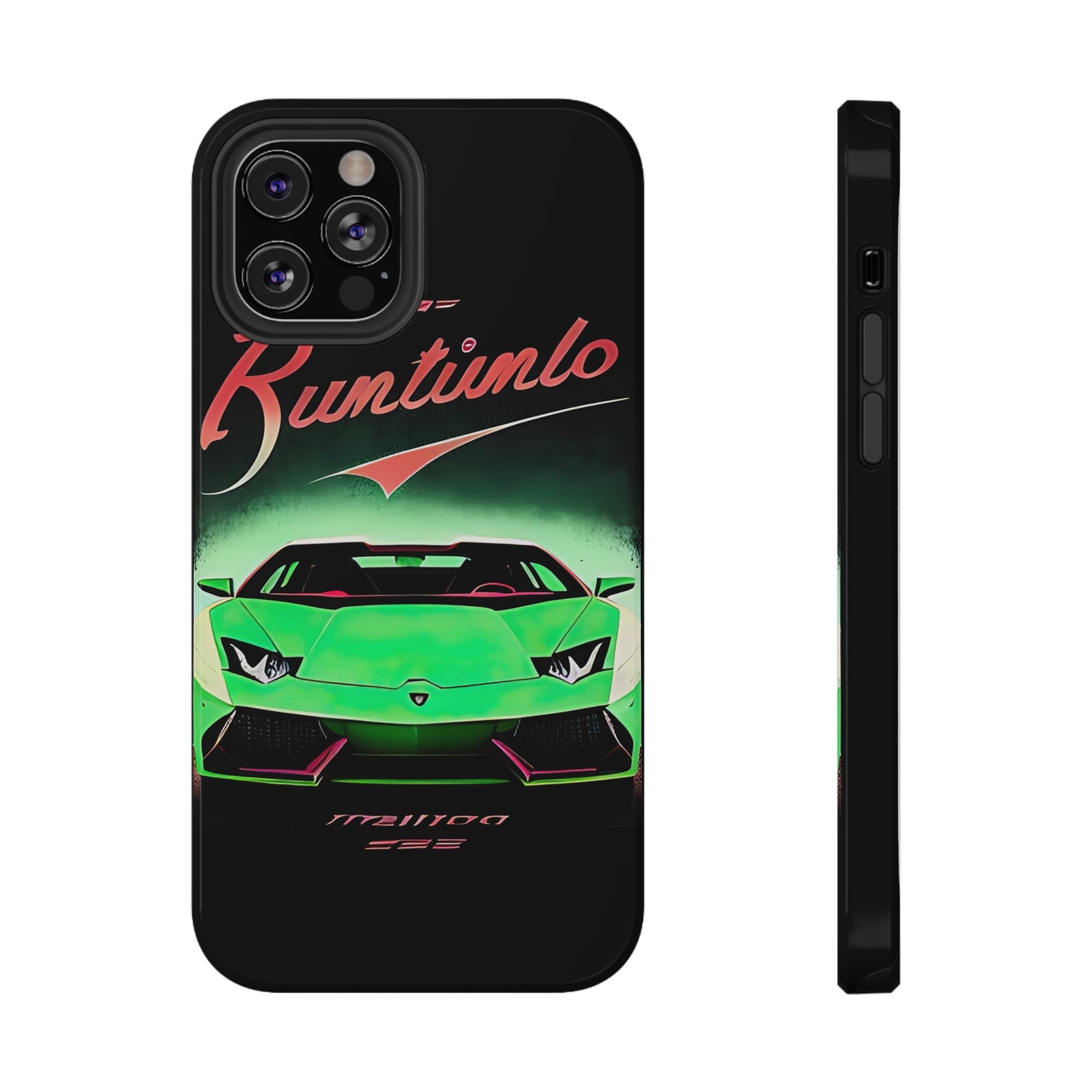 Impact-Resistant Phone Case with Green Lambo [TEDDY]