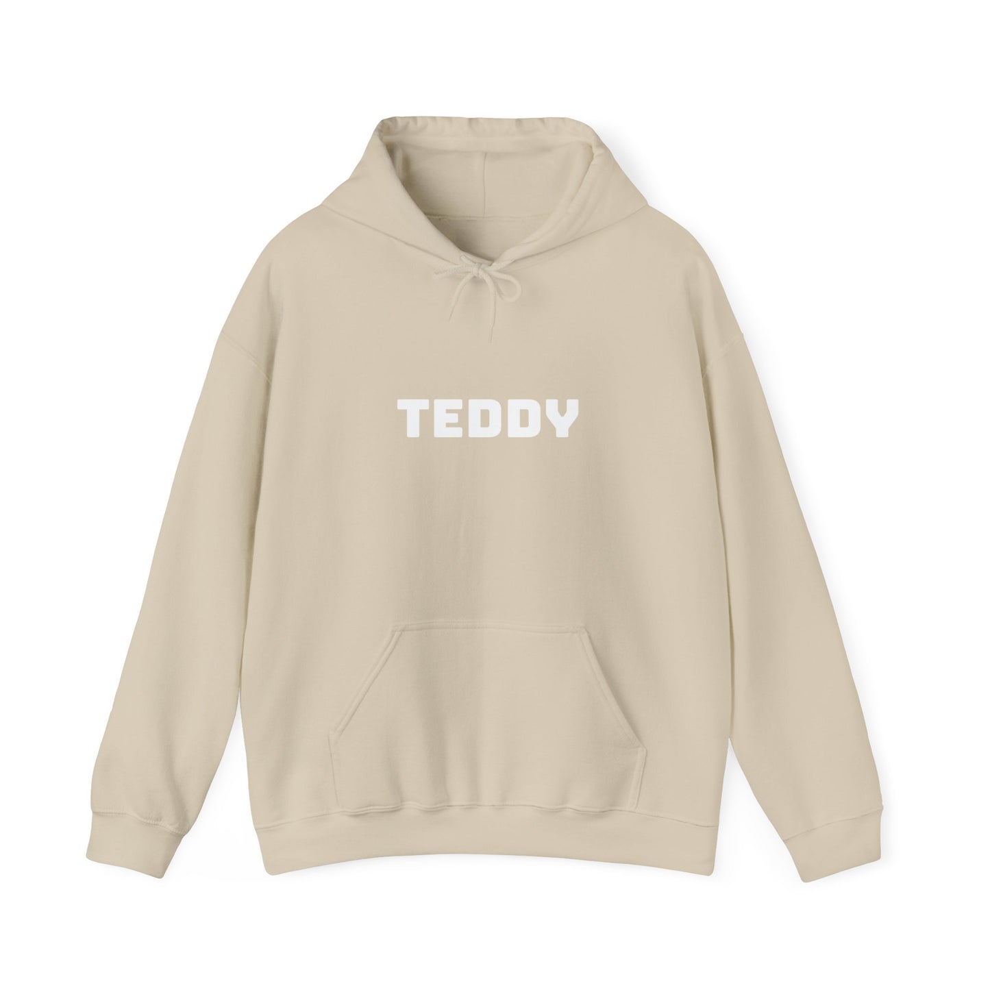 Unisex Heavy Blend™ Hooded Sweatshirt with White Logo [TEDDY]