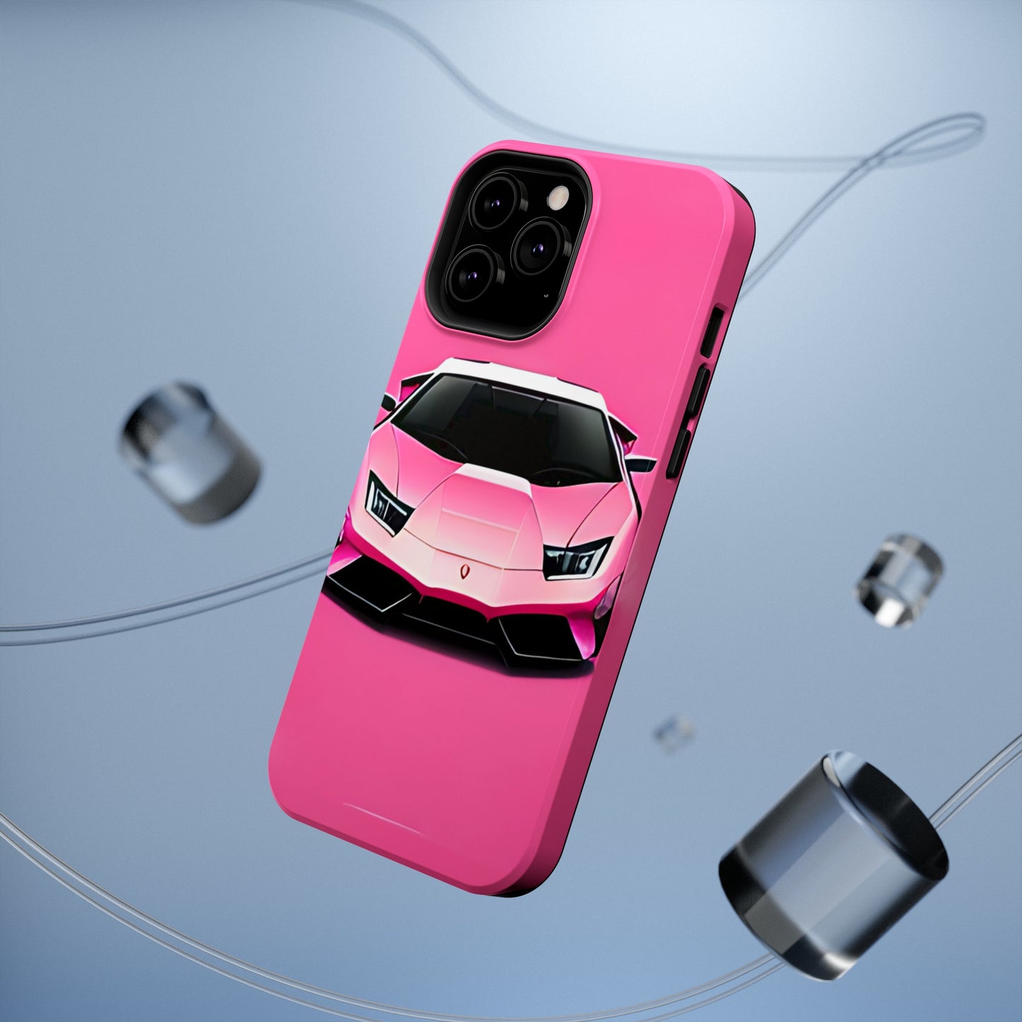 Impact-Resistant Phone Case with Pink Lambo [TEDDY]