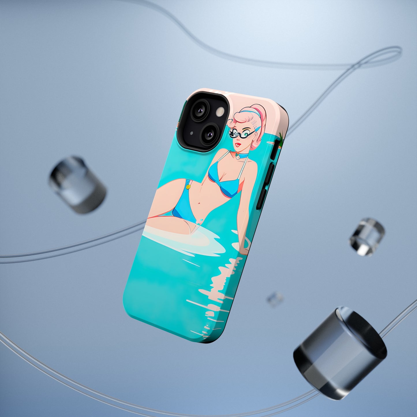 Impact-Resistant Phone Case with Shoreside Pin-Up [TEDDY]