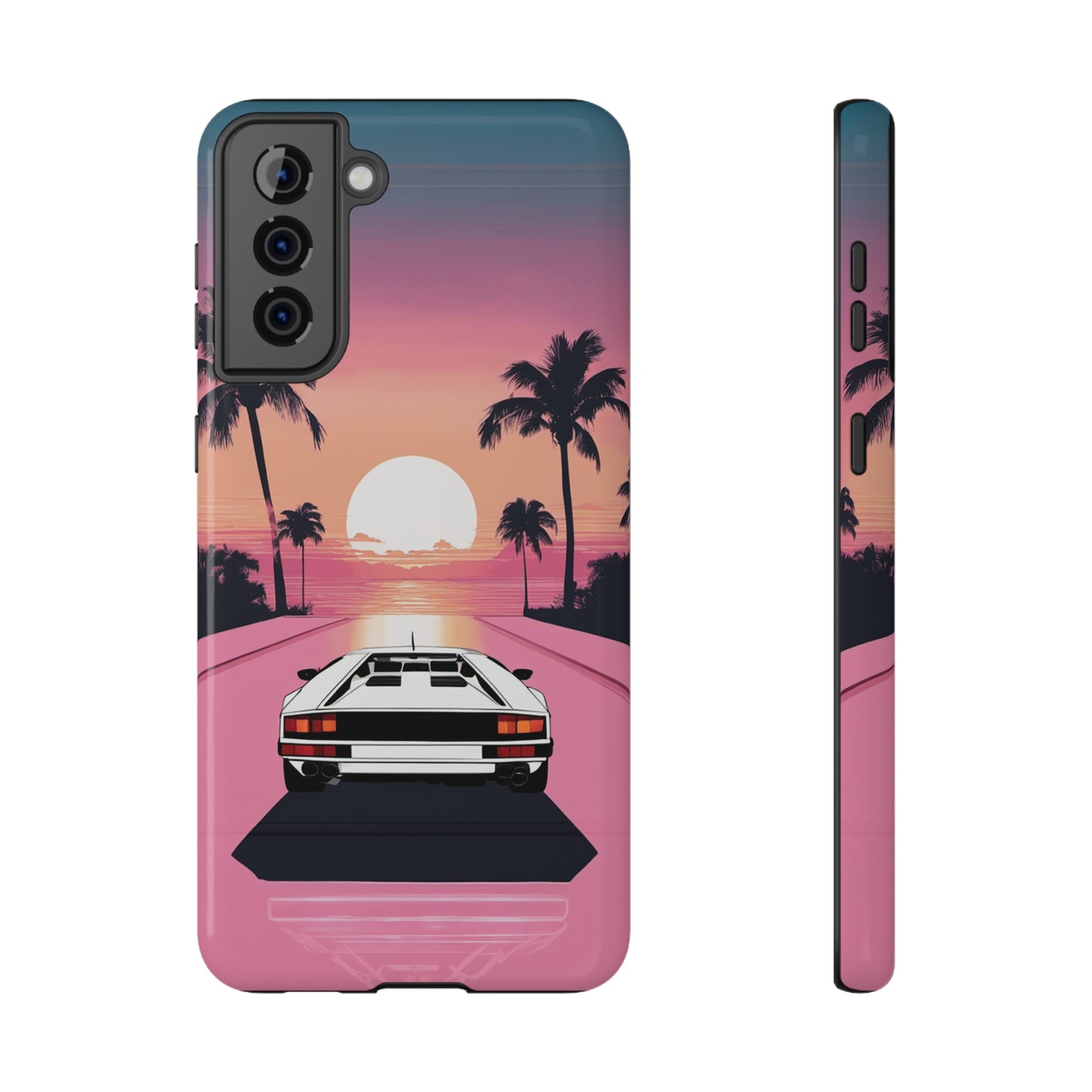 Impact-Resistant Phone Case with White Lambo [TEDDY]