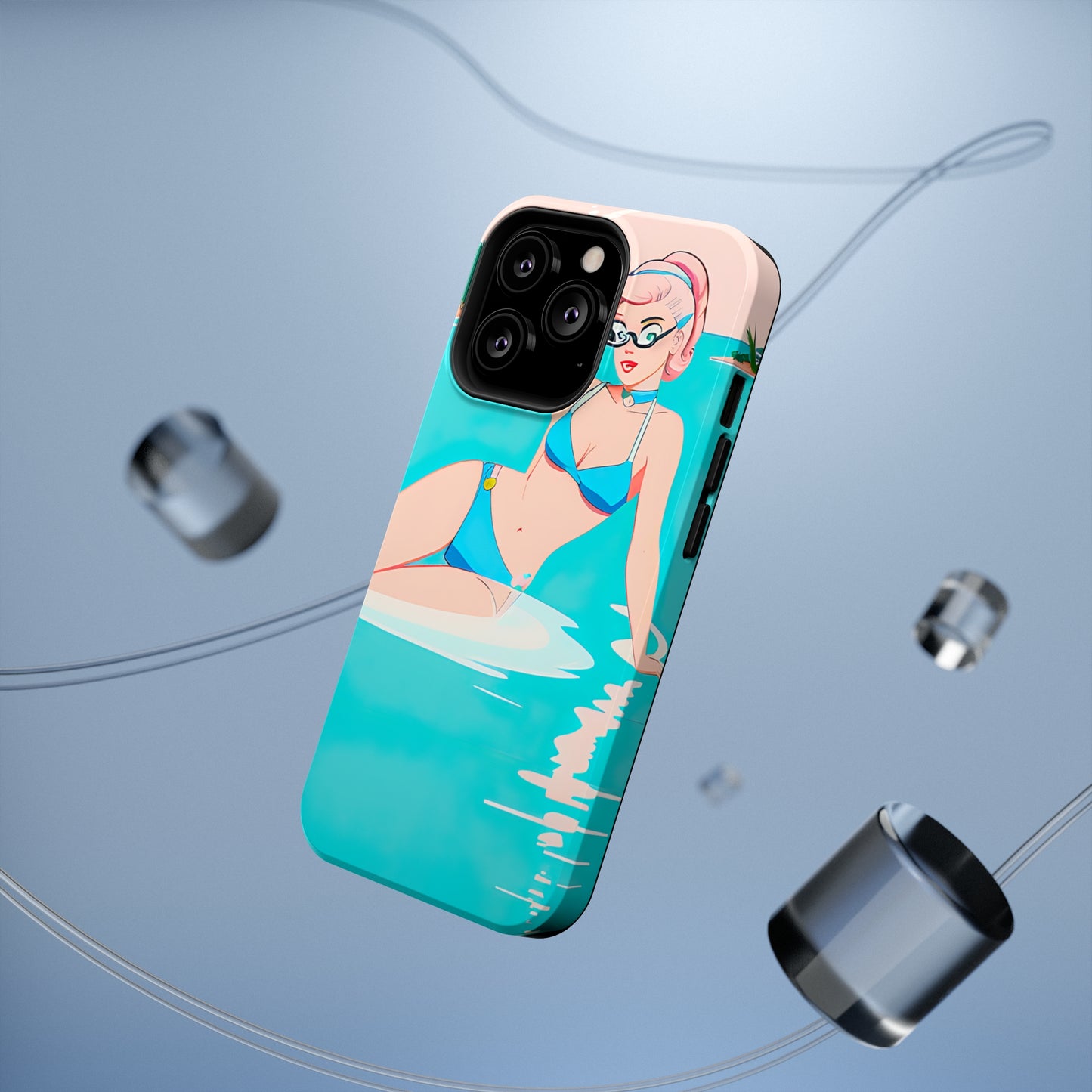 Impact-Resistant Phone Case with Shoreside Pin-Up [TEDDY]