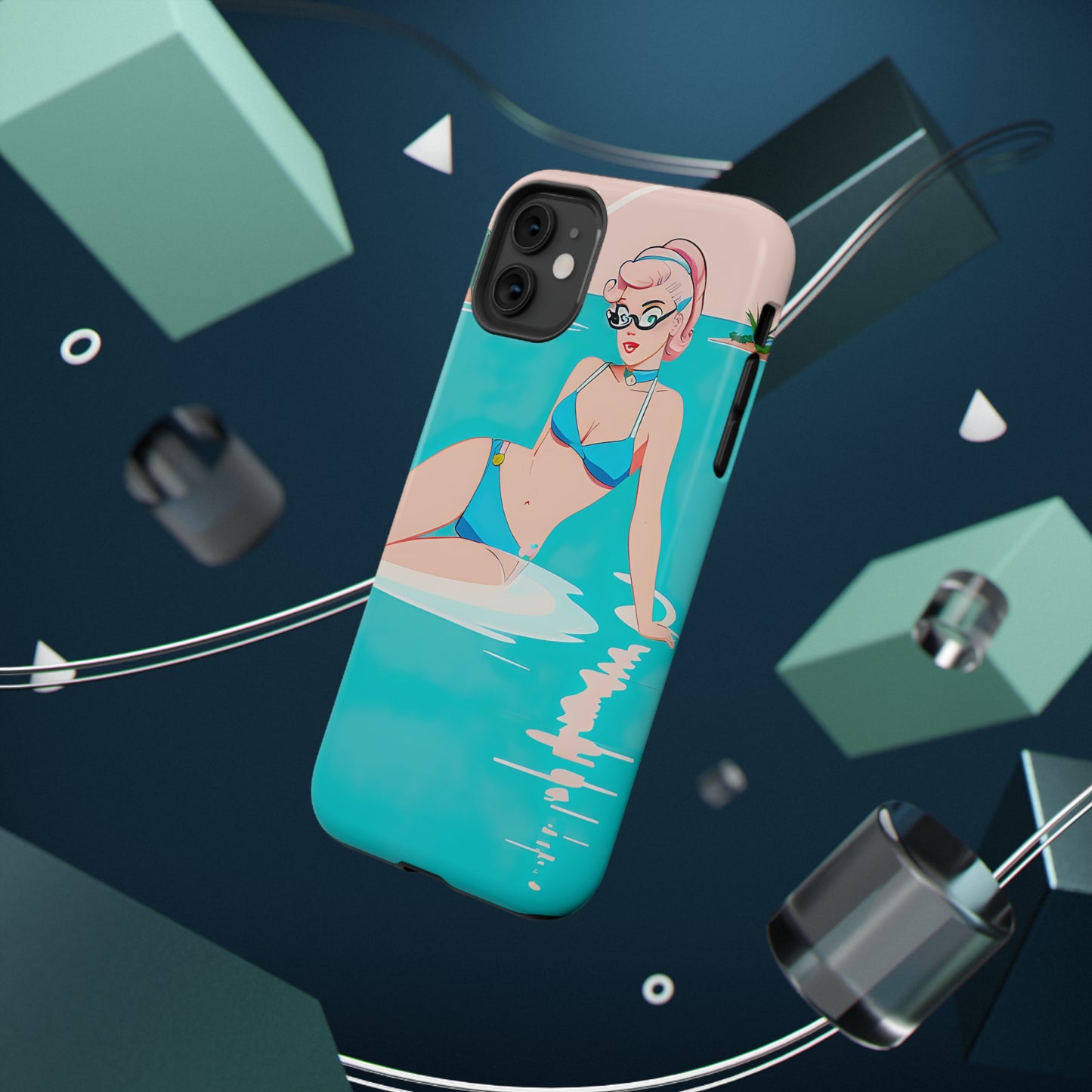 Impact-Resistant Phone Case with Shoreside Pin-Up [TEDDY]