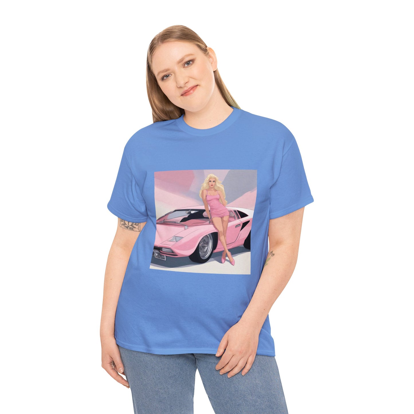 Unisex Heavy Cotton Tee: Barbie Illustration [TEDDY]