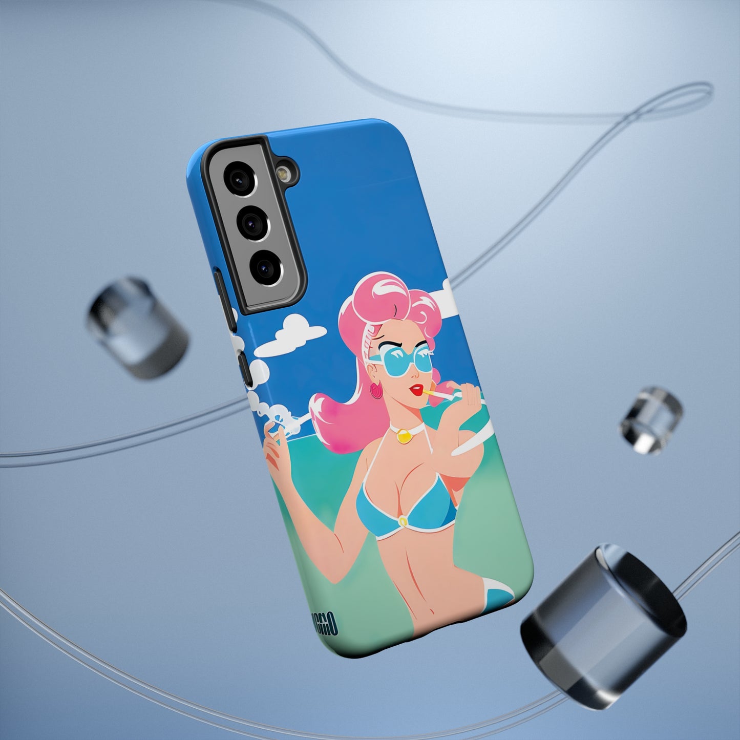 Impact-Resistant Phone Case with Art Deco Pin-Up [TEDDY]