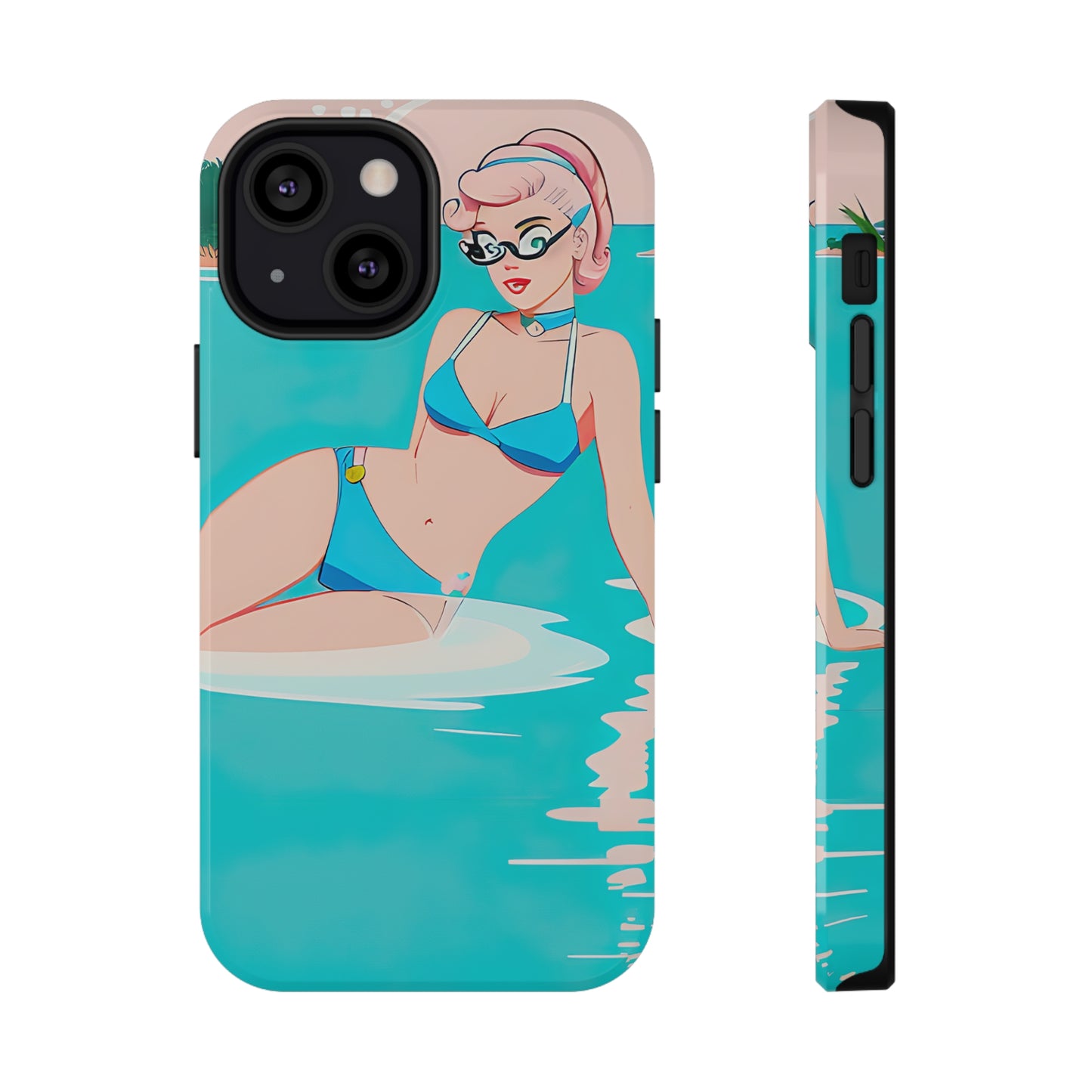 Impact-Resistant Phone Case with Shoreside Pin-Up [TEDDY]