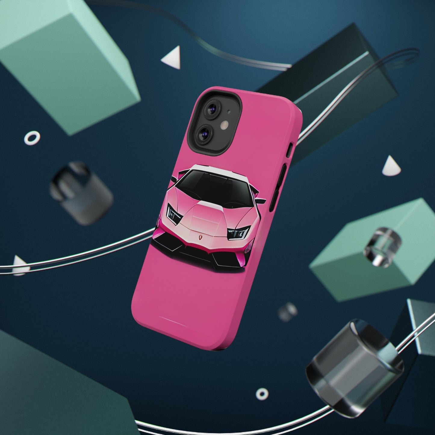 Impact-Resistant Phone Case with Pink Lambo [TEDDY]