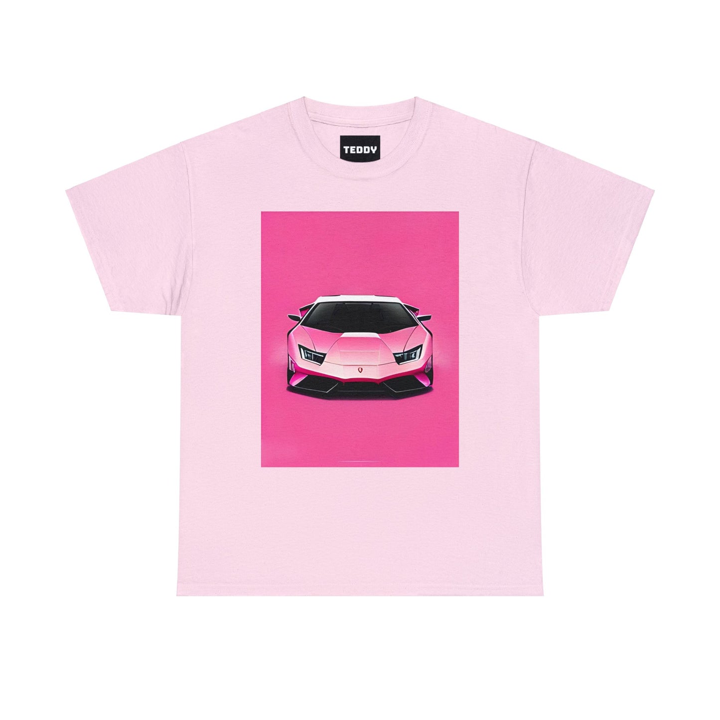 Unisex Heavy Cotton Tee: Pink Lambo [TEDDY]