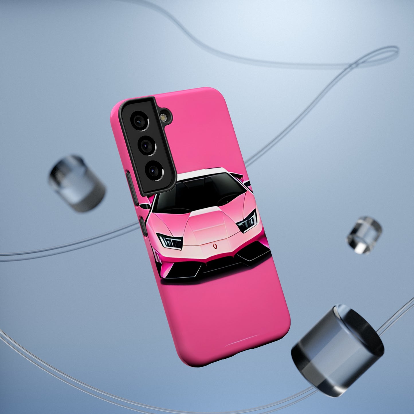 Impact-Resistant Phone Case with Pink Lambo [TEDDY]