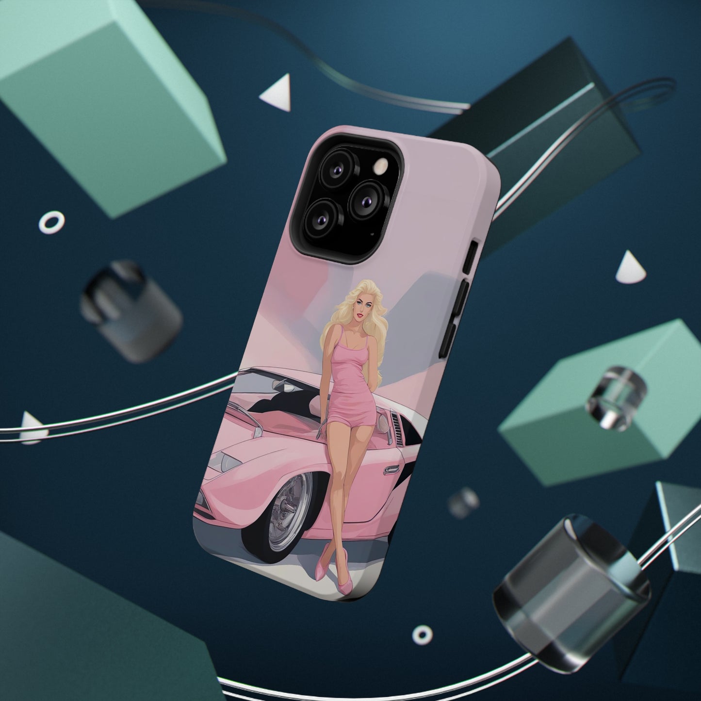 Impact-Resistant Phone Case with Barbie Illustration [TEDDY]