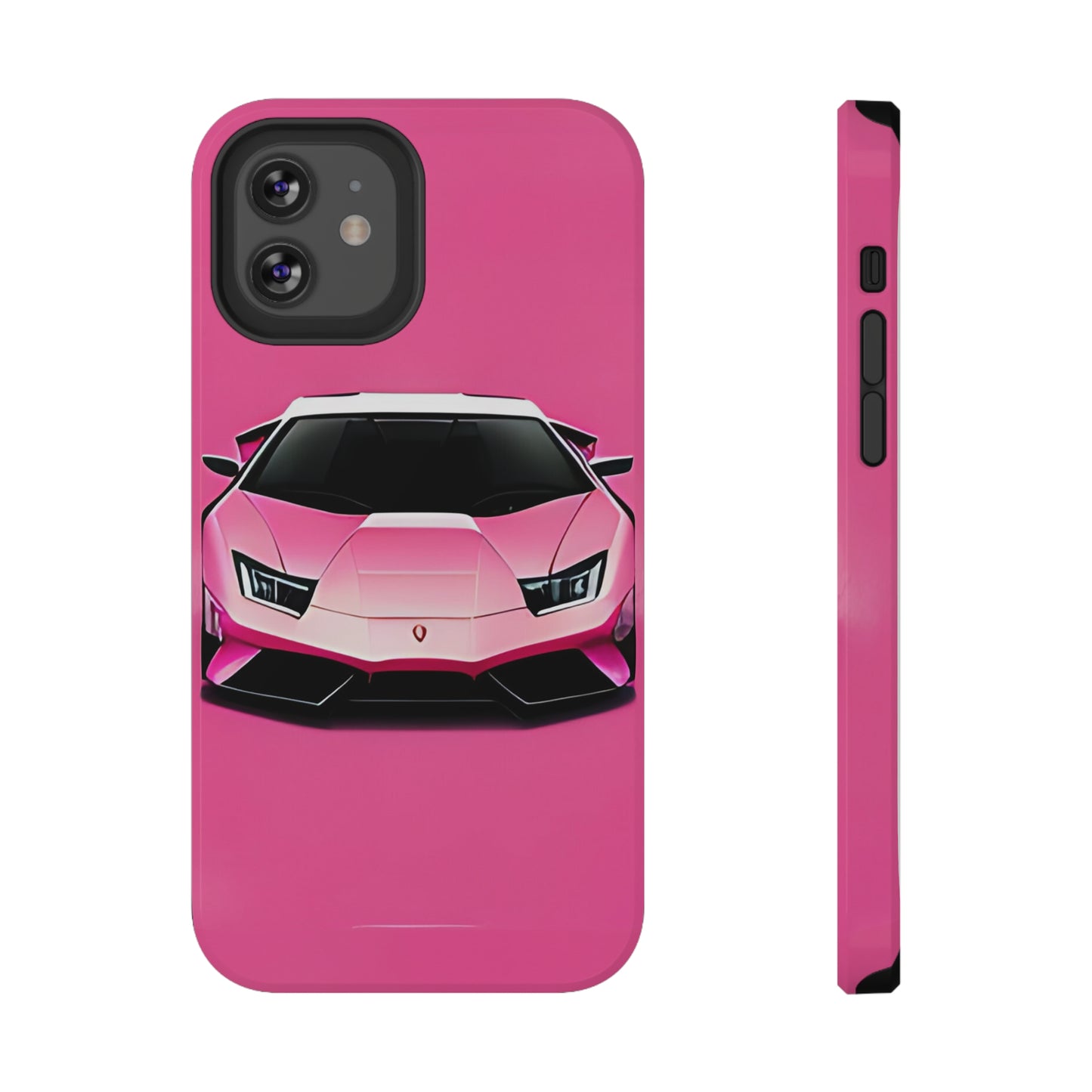 Impact-Resistant Phone Case with Pink Lambo [TEDDY]