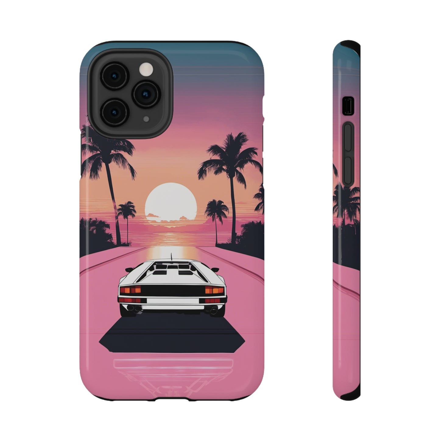 Impact-Resistant Phone Case with White Lambo [TEDDY]