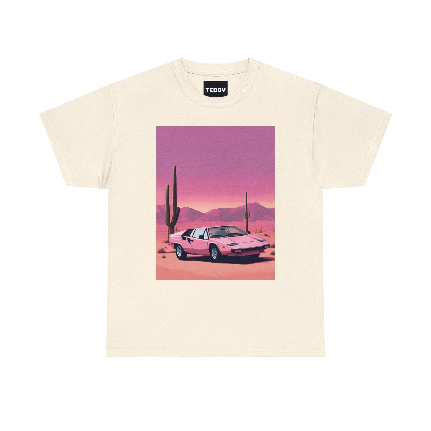 Unisex Heavy Cotton Tee: Cactus Sunset [TEDDY]