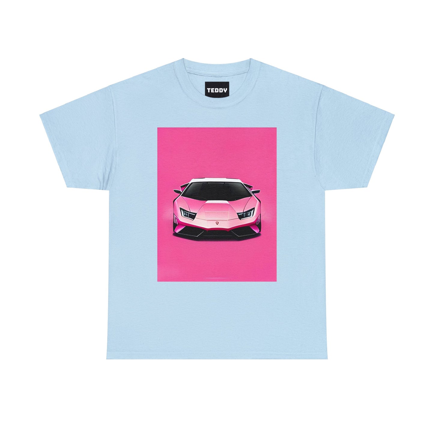 Unisex Heavy Cotton Tee: Pink Lambo [TEDDY]