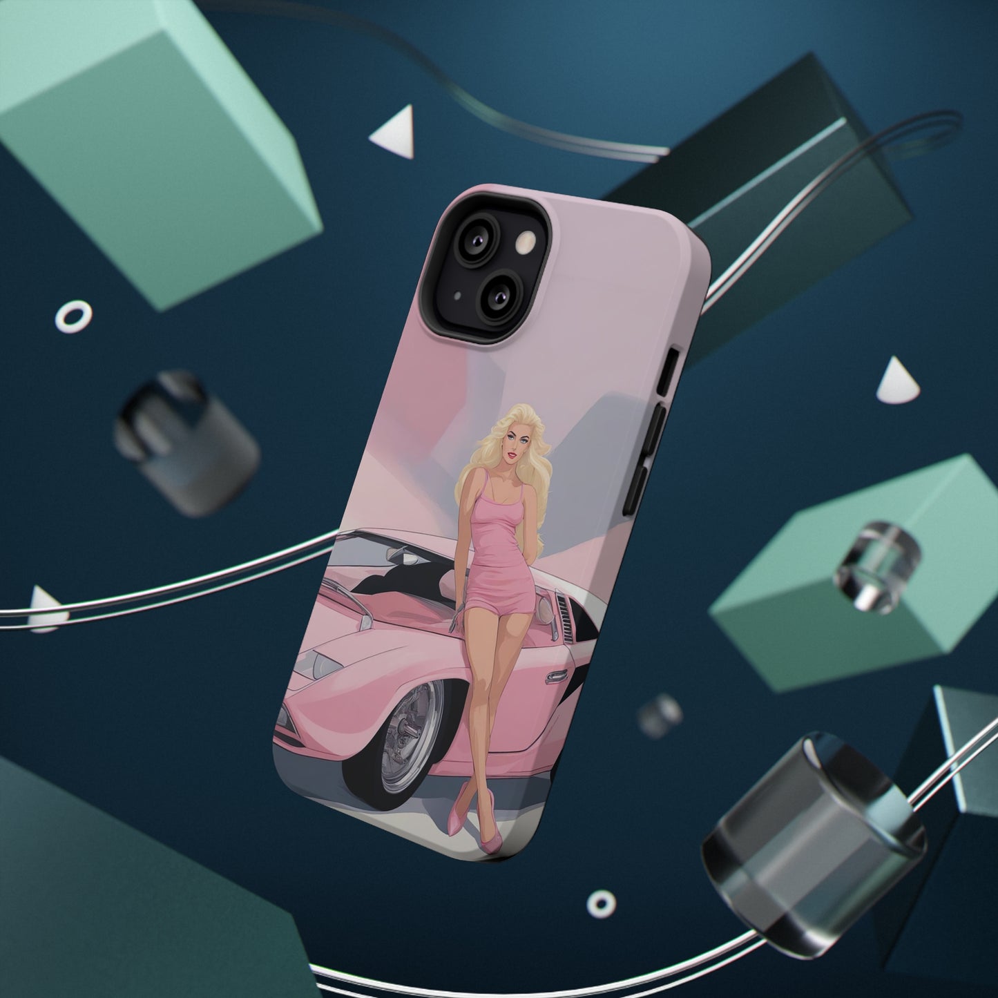 Impact-Resistant Phone Case with Barbie Illustration [TEDDY]