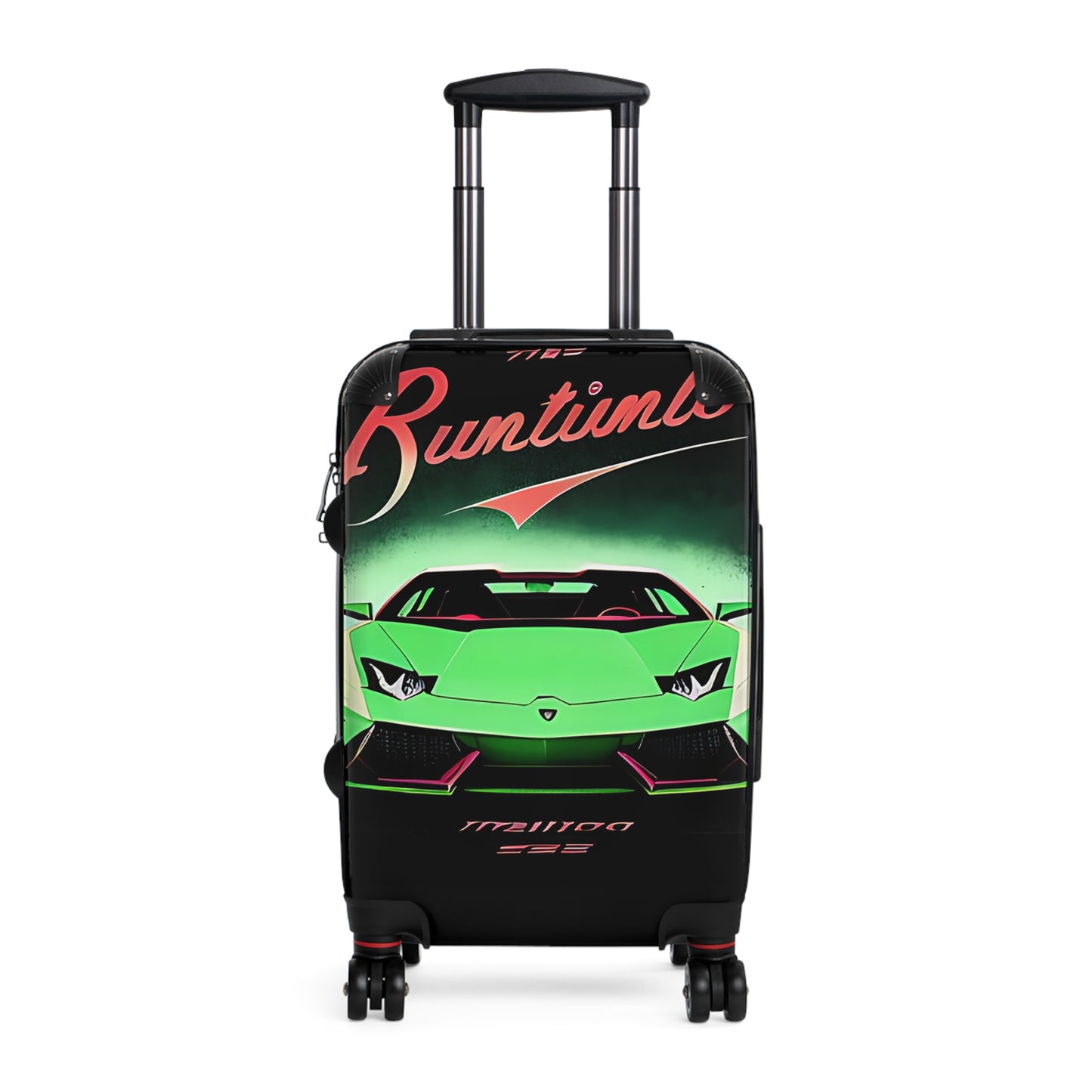 Suitcase with Retro Print: Green Lambo [TEDDY]