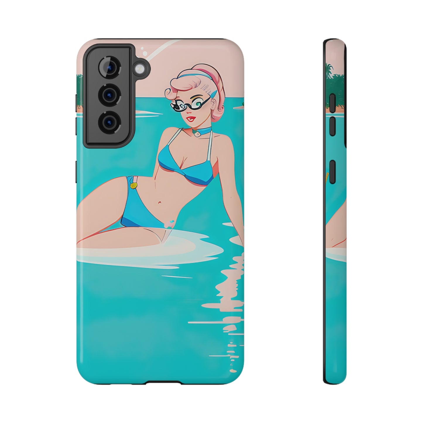 Impact-Resistant Phone Case with Shoreside Pin-Up [TEDDY]