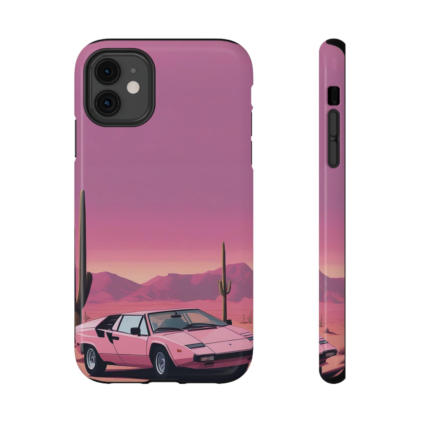 Impact-Resistant Phone Case with Cactus Sunset [TEDDY]